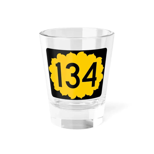 K-134 (Kansas) (Road Sign) Shot Glass 1.5oz 1.5oz - Go Mug Yourself