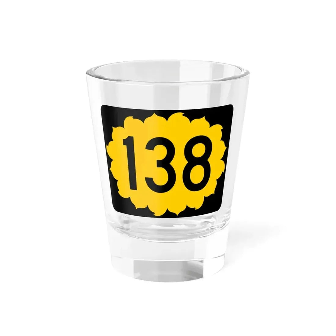 K-138 (Kansas) (Road Sign) Shot Glass 1.5oz 1.5oz - Go Mug Yourself