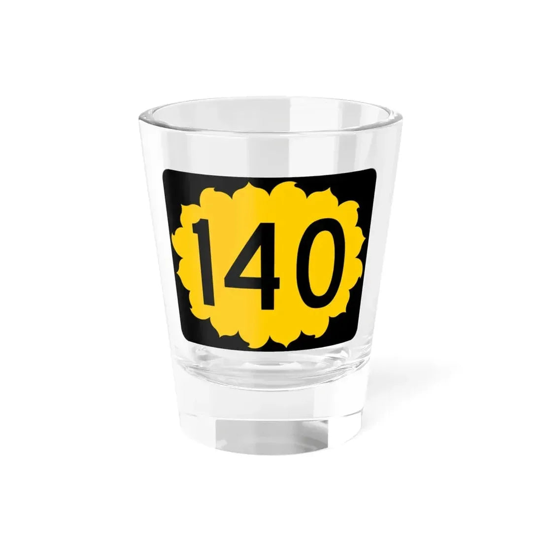 K-140 (Kansas) (Road Sign) Shot Glass 1.5oz 1.5oz - Go Mug Yourself
