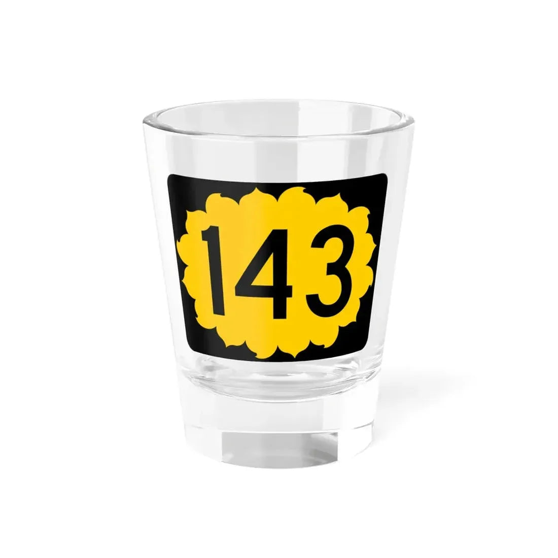 K-143 (Kansas) (Road Sign) Shot Glass 1.5oz 1.5oz - Go Mug Yourself