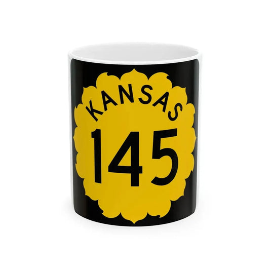 K-145 1962 (Kansas) (Road Sign) White Coffee Mug 11oz - Go Mug Yourself