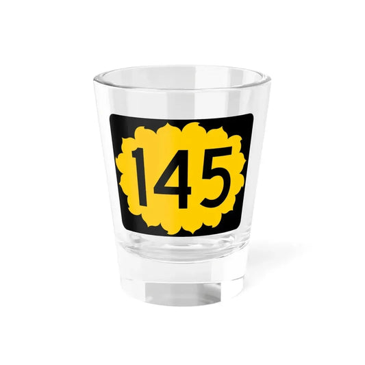 K-145 (Kansas) (Road Sign) Shot Glass 1.5oz 1.5oz - Go Mug Yourself