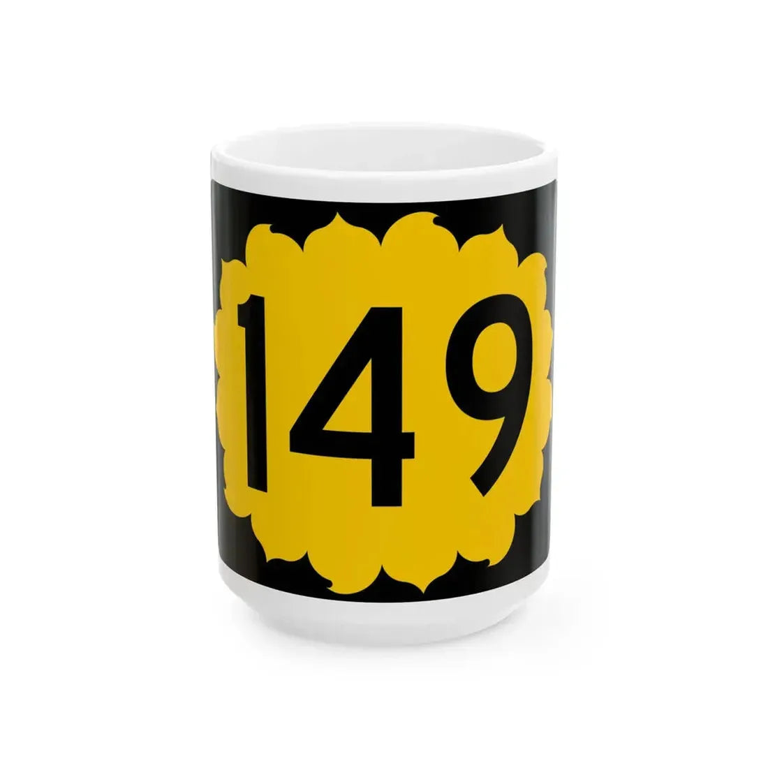 K-149 (Kansas) (Road Sign) White Coffee Mug 15oz - Go Mug Yourself