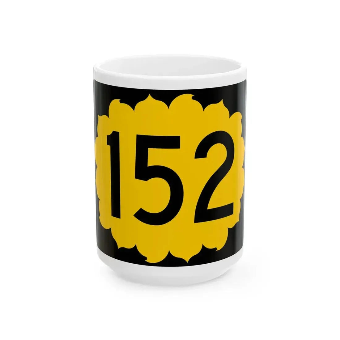 K-152 (Kansas) (Road Sign) White Coffee Mug 15oz - Go Mug Yourself