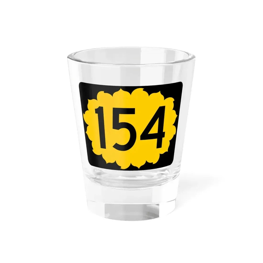 K-154 (Kansas) (Road Sign) Shot Glass 1.5oz 1.5oz - Go Mug Yourself