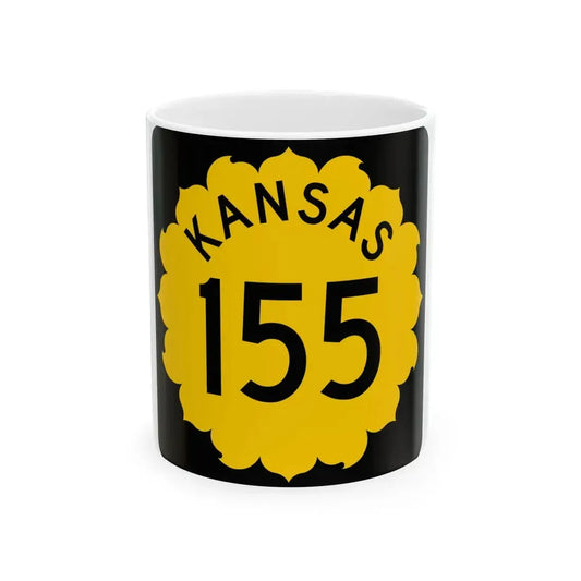 K-155 1962 (Kansas) (Road Sign) White Coffee Mug 11oz - Go Mug Yourself