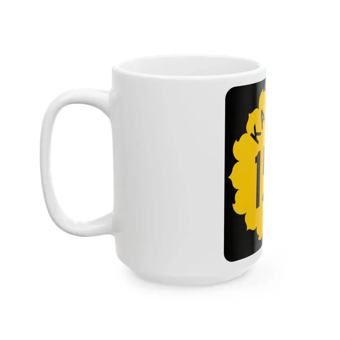 K-155 1962 (Kansas) (Road Sign) White Coffee Mug - Go Mug Yourself