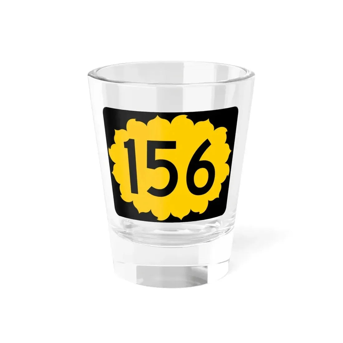 K-156 (Kansas) (Road Sign) Shot Glass 1.5oz 1.5oz - Go Mug Yourself