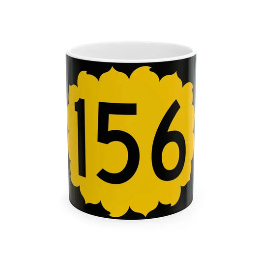 K-156 (Kansas) (Road Sign) White Coffee Mug 11oz - Go Mug Yourself