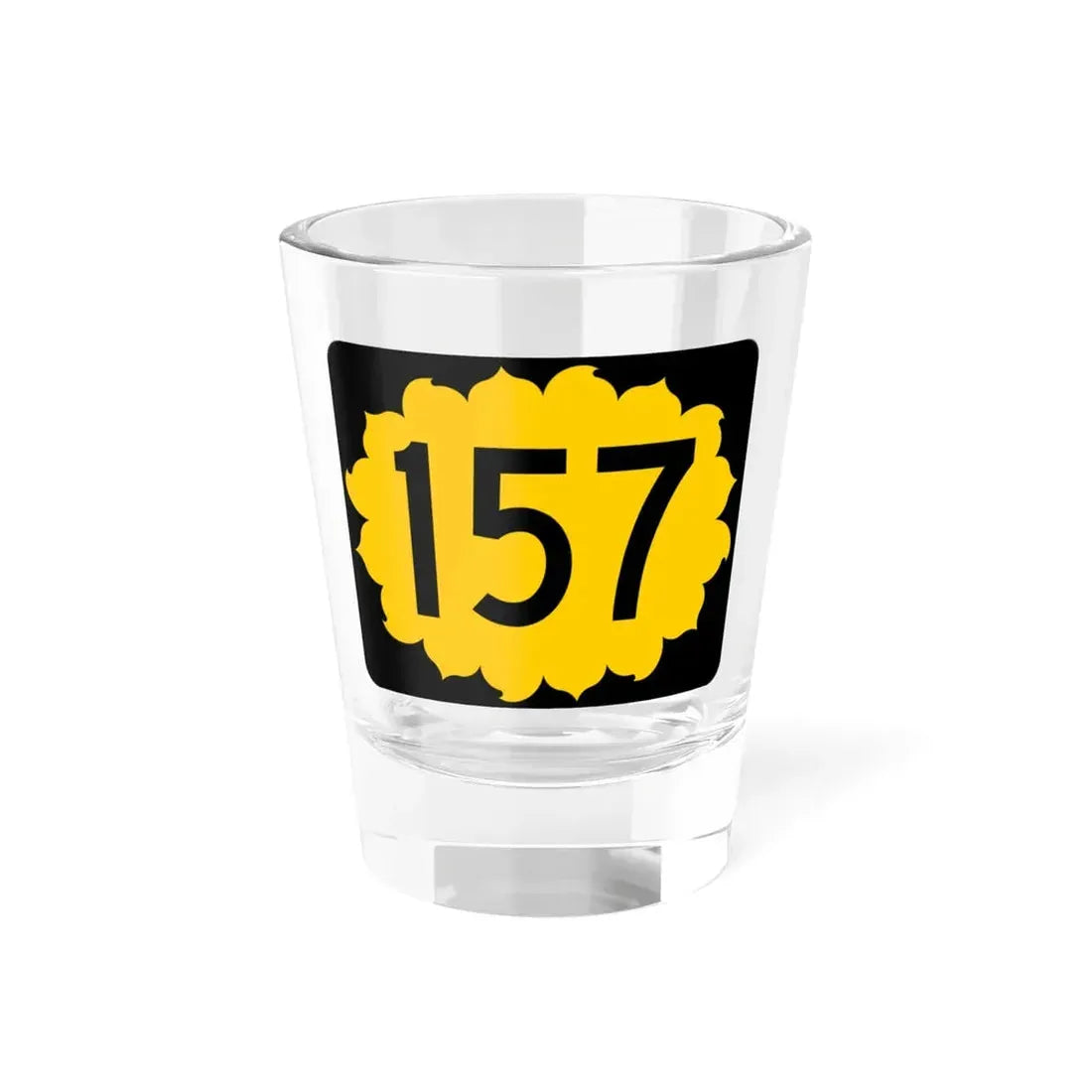 K-157 (Kansas) (Road Sign) Shot Glass 1.5oz 1.5oz - Go Mug Yourself