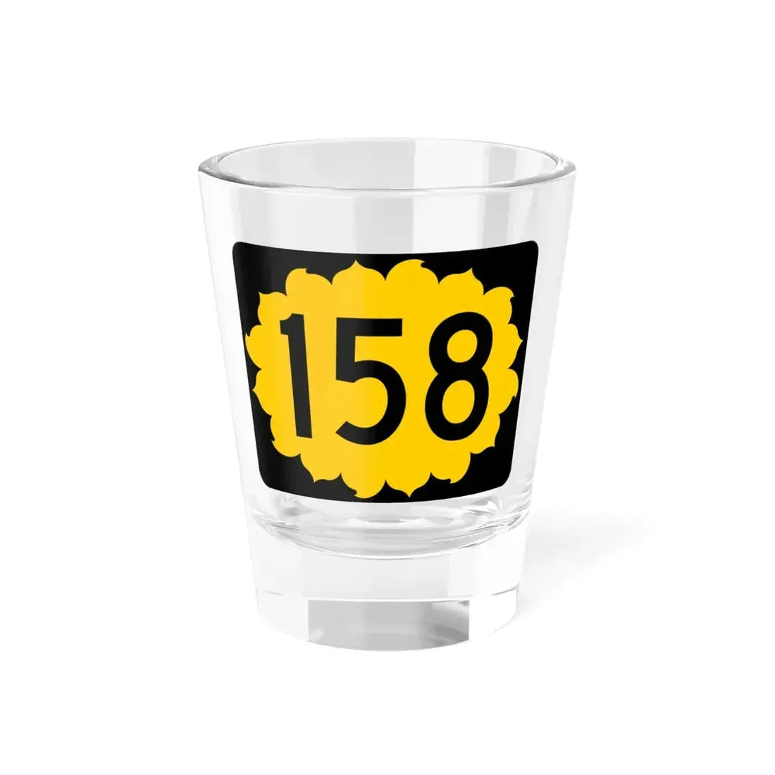 K-158 (Kansas) (Road Sign) Shot Glass 1.5oz 1.5oz - Go Mug Yourself