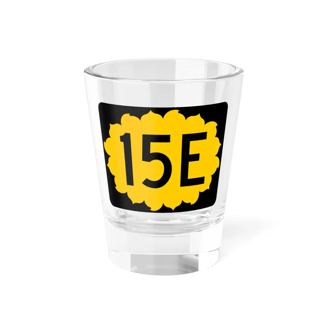 K-15E (Kansas) (Road Sign) Shot Glass 1.5oz 1.5oz - Go Mug Yourself