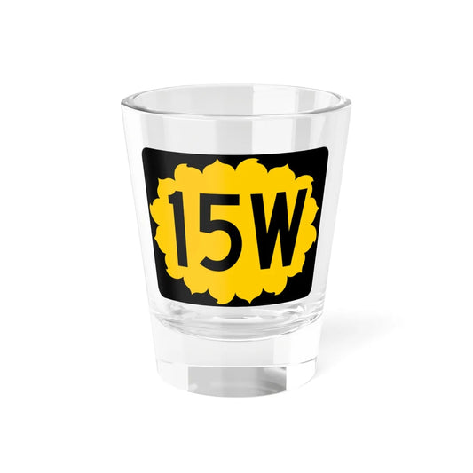 K-15W (Kansas) (Road Sign) Shot Glass 1.5oz 1.5oz - Go Mug Yourself