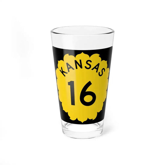K-16 1962 (Kansas) (Road Sign) Pint Glss 16oz 16oz - Go Mug Yourself