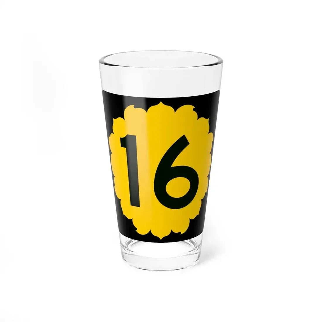 K-16 (Kansas) (Road Sign) Pint Glss 16oz 16oz - Go Mug Yourself