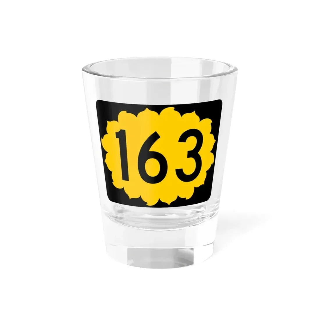 K-163 (Kansas) (Road Sign) Shot Glass 1.5oz 1.5oz - Go Mug Yourself