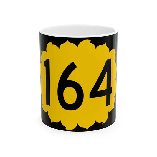 K-164 (Kansas) (Road Sign) White Coffee Mug 11oz - Go Mug Yourself