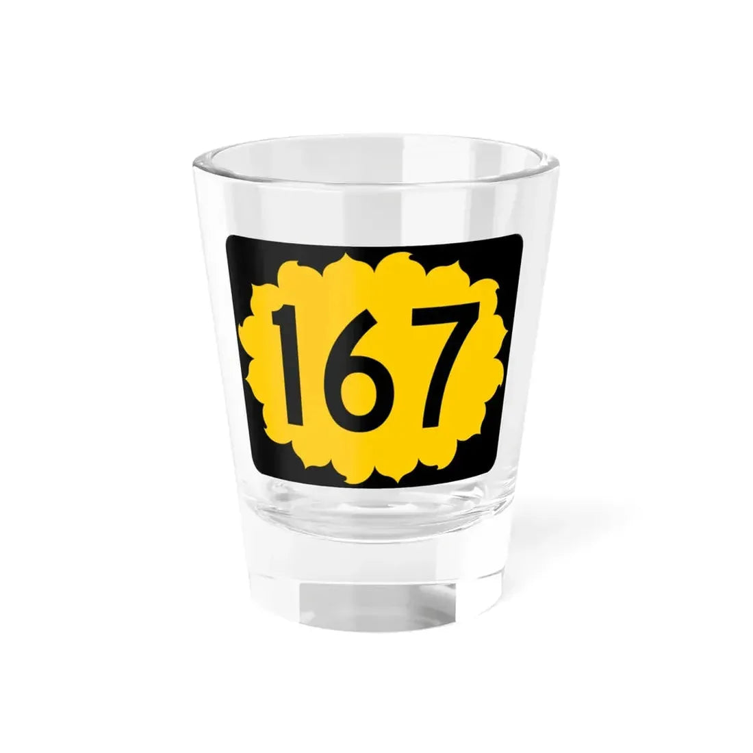 K-167 (Kansas) (Road Sign) Shot Glass 1.5oz 1.5oz - Go Mug Yourself
