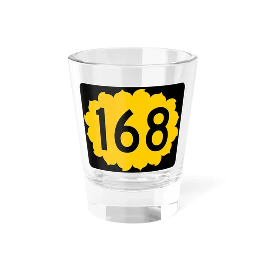 K-168 (Kansas) (Road Sign) Shot Glass 1.5oz 1.5oz - Go Mug Yourself
