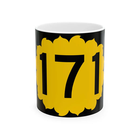 K-171 (Kansas) (Road Sign) White Coffee Mug 11oz - Go Mug Yourself