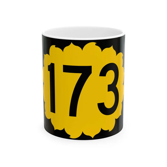 K-173 (Kansas) (Road Sign) White Coffee Mug 11oz - Go Mug Yourself