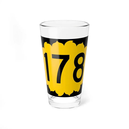 K-178 (Kansas) (Road Sign) Pint Glss 16oz 16oz - Go Mug Yourself