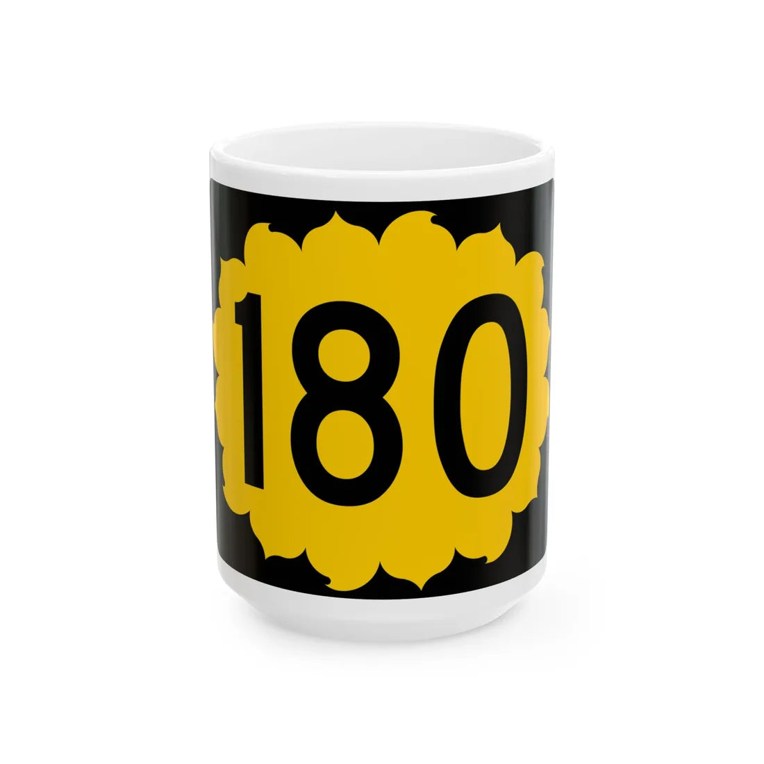 K-180 (Kansas) (Road Sign) White Coffee Mug 15oz - Go Mug Yourself