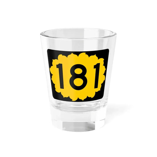 K-181 (Kansas) (Road Sign) Shot Glass 1.5oz 1.5oz - Go Mug Yourself