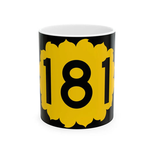 K-181 (Kansas) (Road Sign) White Coffee Mug 11oz - Go Mug Yourself