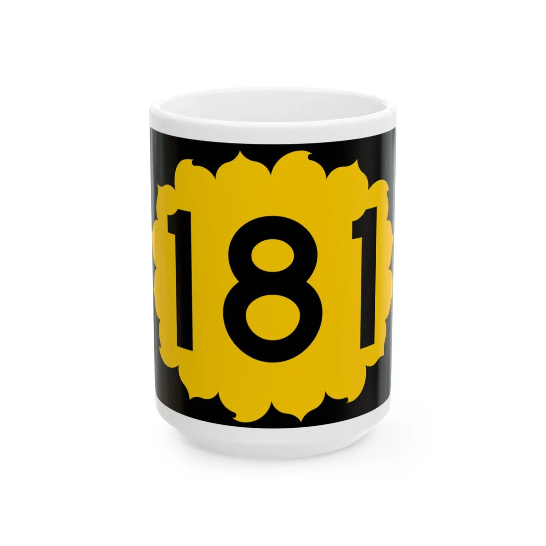 K-181 (Kansas) (Road Sign) White Coffee Mug 15oz - Go Mug Yourself