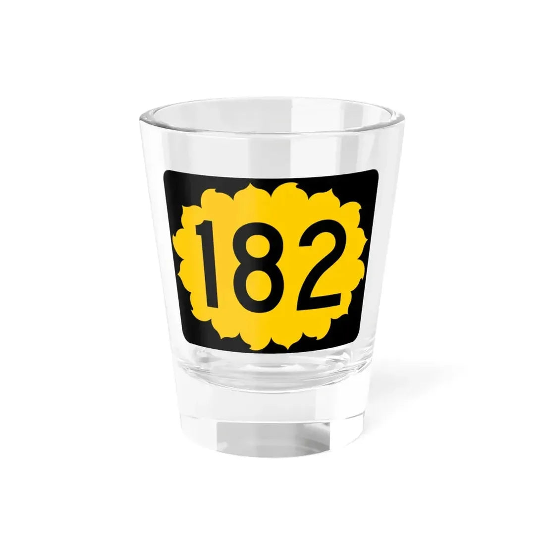 K-182 (Kansas) (Road Sign) Shot Glass 1.5oz 1.5oz - Go Mug Yourself