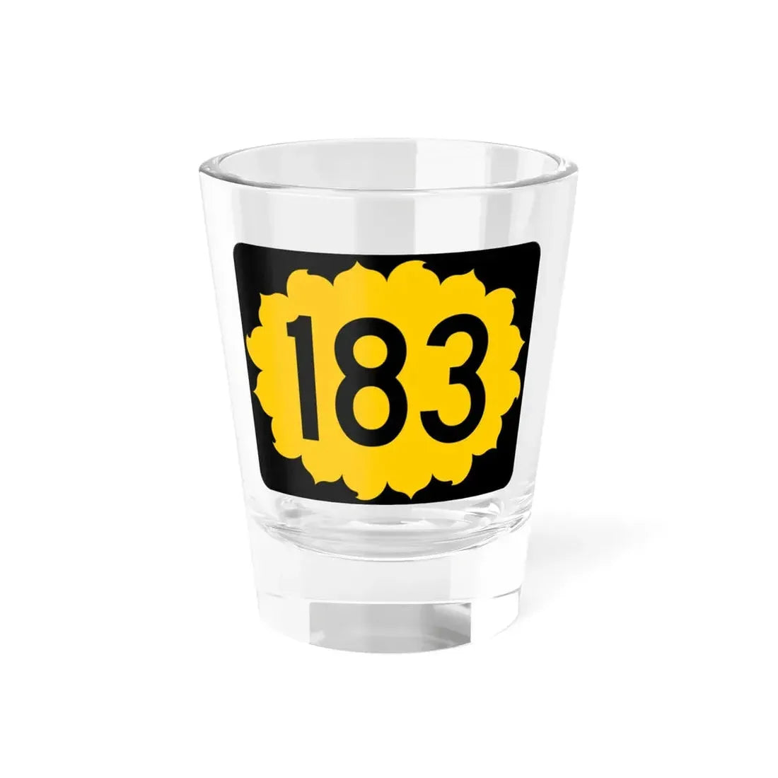 K-183 (Kansas) (Road Sign) Shot Glass 1.5oz 1.5oz - Go Mug Yourself