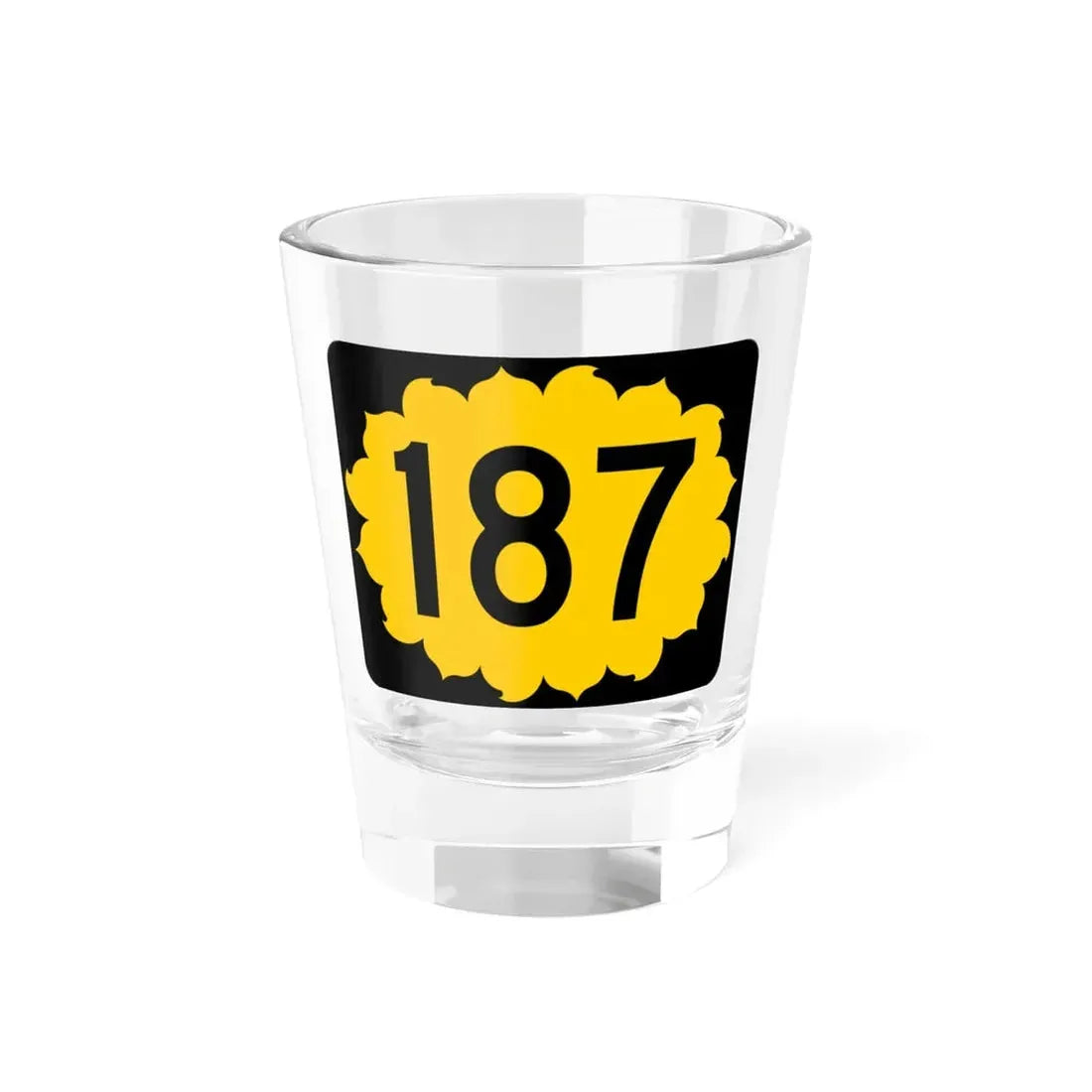 K-187 (Kansas) (Road Sign) Shot Glass 1.5oz 1.5oz - Go Mug Yourself