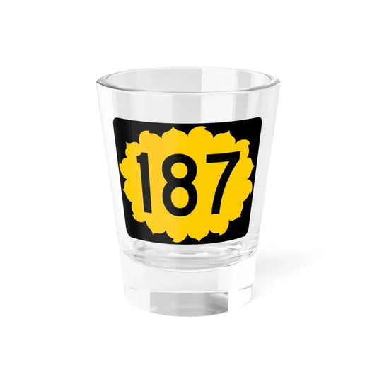 K-187 (Kansas) (Road Sign) Shot Glass 1.5oz 1.5oz - Go Mug Yourself