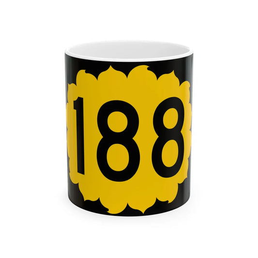 K-188 (Kansas) (Road Sign) White Coffee Mug 11oz - Go Mug Yourself