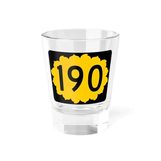 K-190 (Kansas) (Road Sign) Shot Glass 1.5oz 1.5oz - Go Mug Yourself