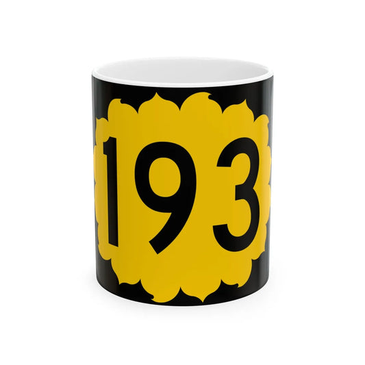 K-193 (Kansas) (Road Sign) White Coffee Mug 11oz - Go Mug Yourself