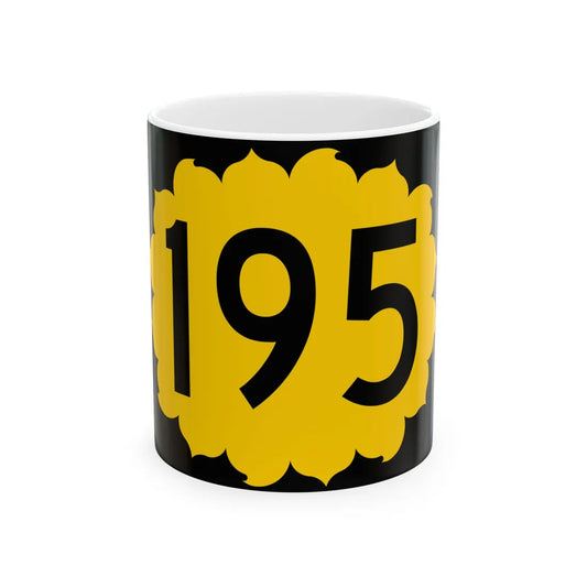 K-195 (Kansas) (Road Sign) White Coffee Mug 11oz - Go Mug Yourself