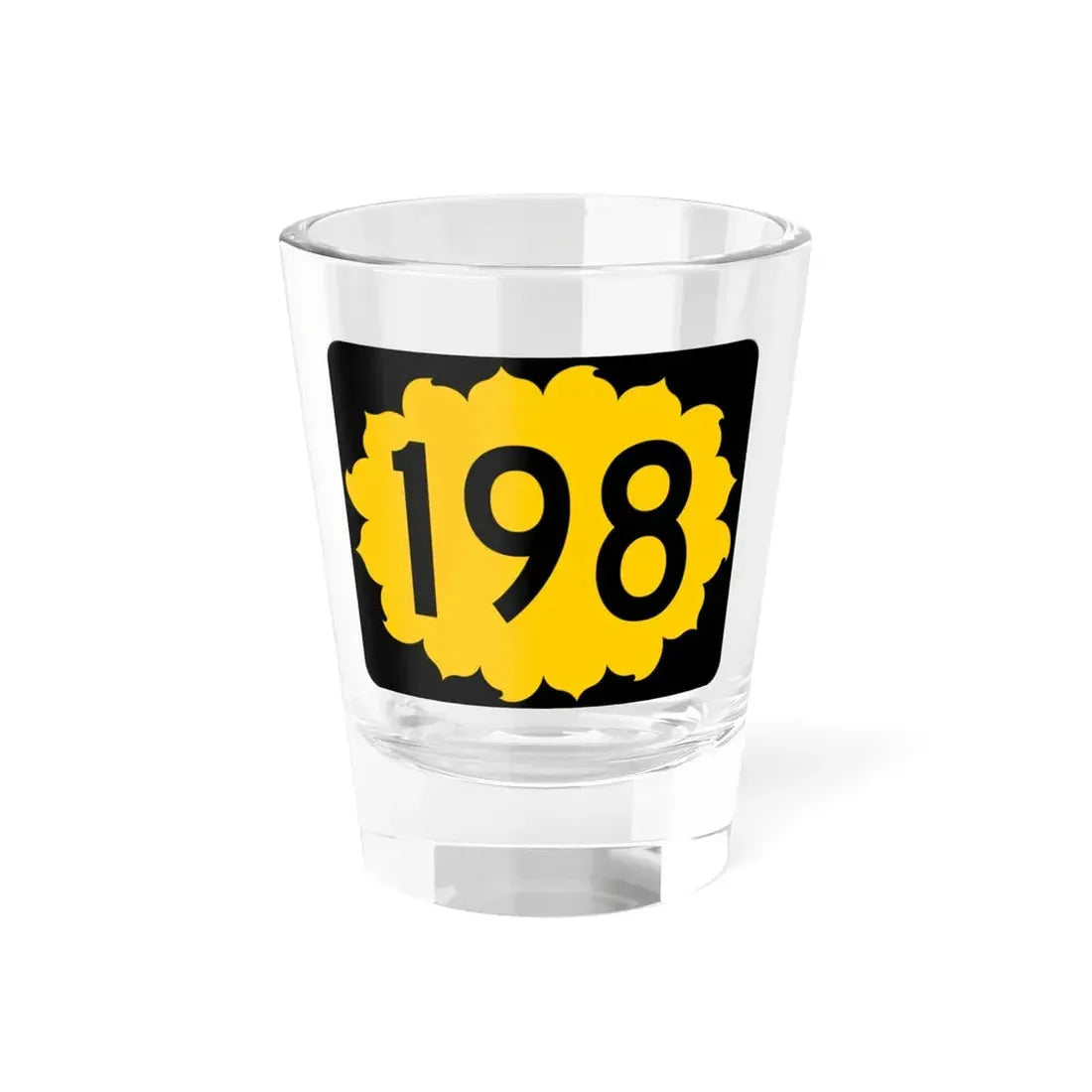 K-198 (Kansas) (Road Sign) Shot Glass 1.5oz 1.5oz - Go Mug Yourself