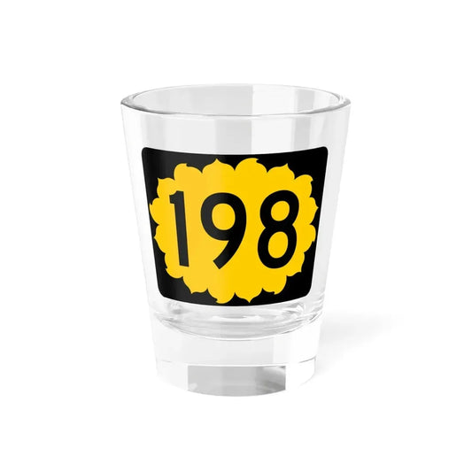 K-198 (Kansas) (Road Sign) Shot Glass 1.5oz 1.5oz - Go Mug Yourself