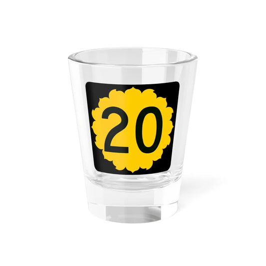 K-20 (Kansas) (Road Sign) Shot Glass 1.5oz 1.5oz - Go Mug Yourself
