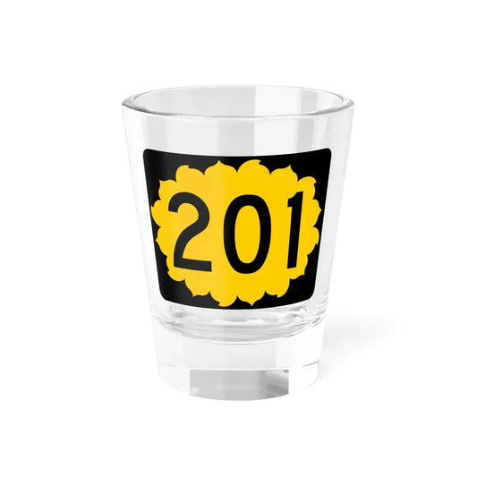 K-201 (Kansas) (Road Sign) Shot Glass 1.5oz 1.5oz - Go Mug Yourself