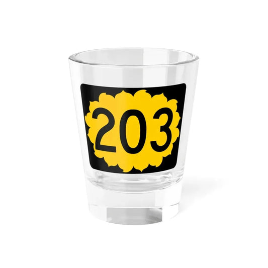 K-203 (Kansas) (Road Sign) Shot Glass 1.5oz 1.5oz - Go Mug Yourself