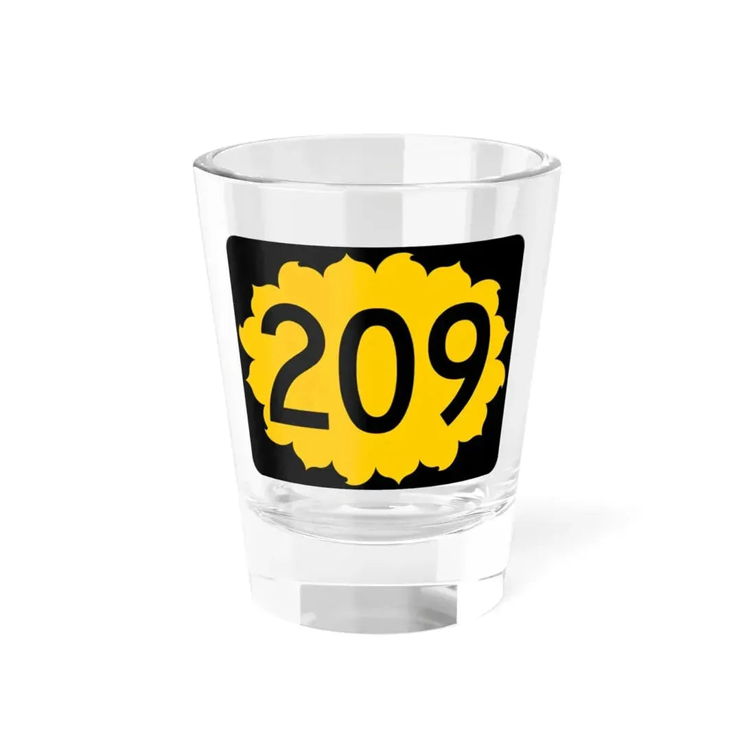 K-209 (Kansas) (Road Sign) Shot Glass 1.5oz 1.5oz - Go Mug Yourself