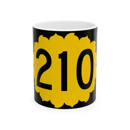 K-210 (Kansas) (Road Sign) White Coffee Mug 11oz - Go Mug Yourself
