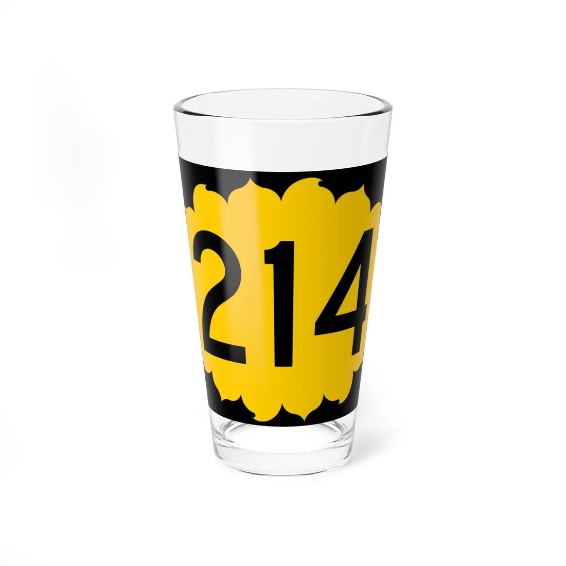 K-214 (Kansas) (Road Sign) Pint Glss 16oz 16oz - Go Mug Yourself