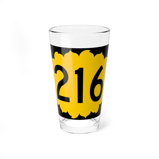K-216 (Kansas) (Road Sign) Pint Glss 16oz 16oz - Go Mug Yourself