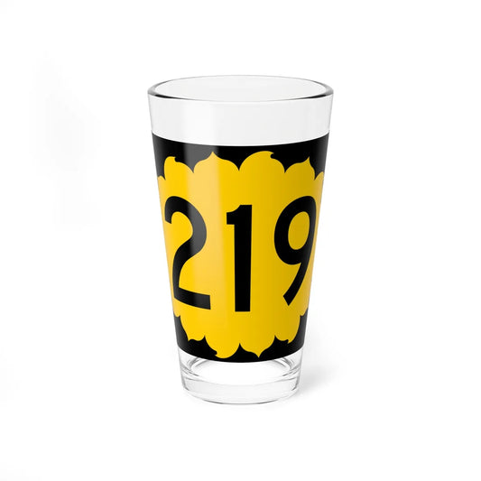 K-219 (Kansas) (Road Sign) Pint Glss 16oz 16oz - Go Mug Yourself