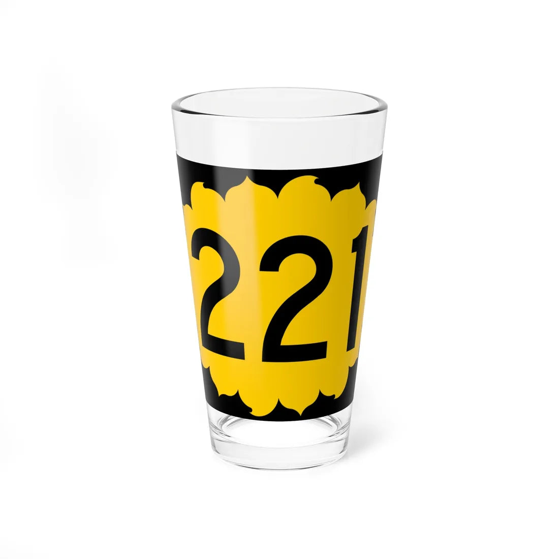 K-221 (Kansas) (Road Sign) Pint Glss 16oz 16oz - Go Mug Yourself