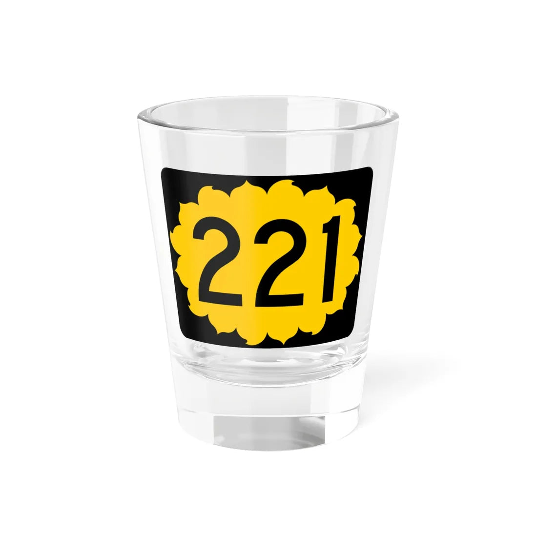K-221 (Kansas) (Road Sign) Shot Glass 1.5oz 1.5oz - Go Mug Yourself